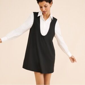 Black Dress with White Shirt MAEVE by ANTHROPOLOGIE